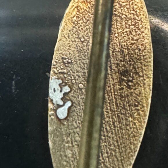 Antique Enamel Guilloche Brooch Pin Flower Blue Gold Plated C clasp - Picture 15 of 16